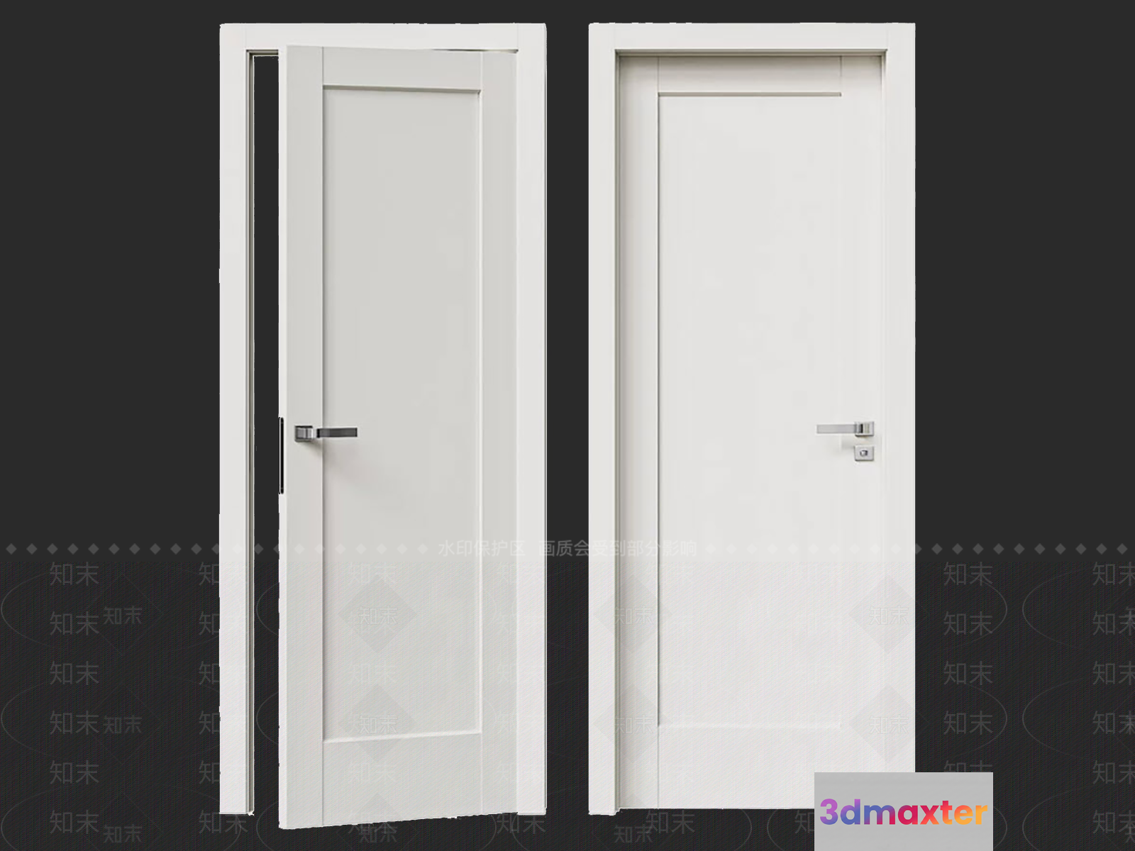 White Doors 3D Model - 19221 - VRAY Render