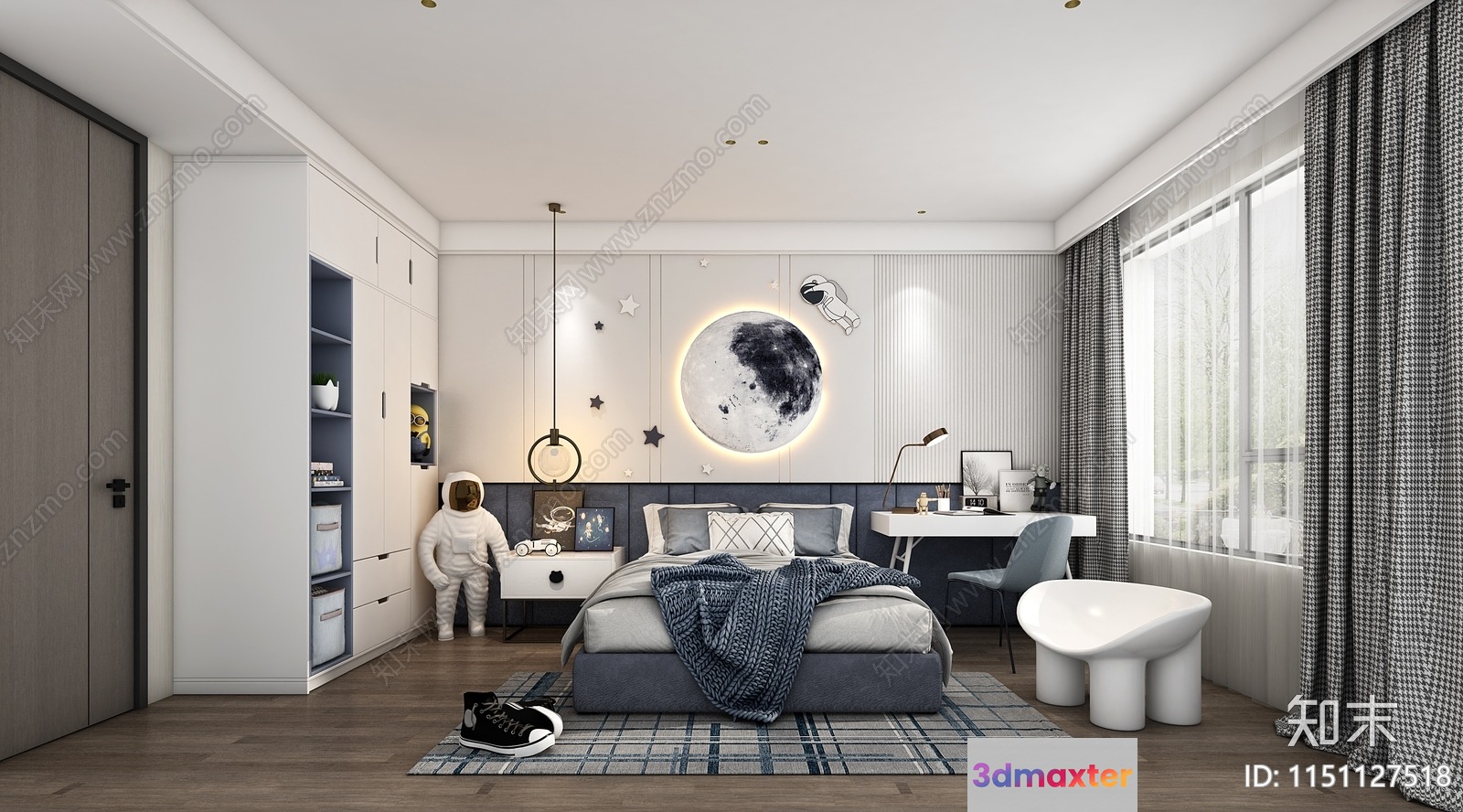 Modern Bedroom Design 3D Model - 15361 - VRAY Render
