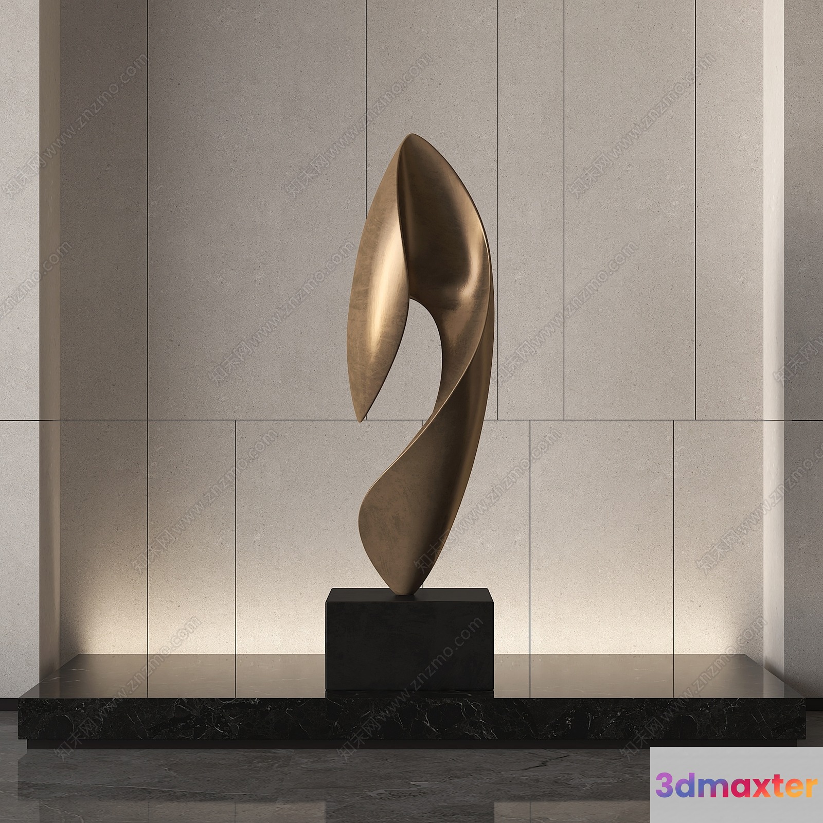 Modern Abstract Sculpture 3D Model - 17561 - VRAY Render