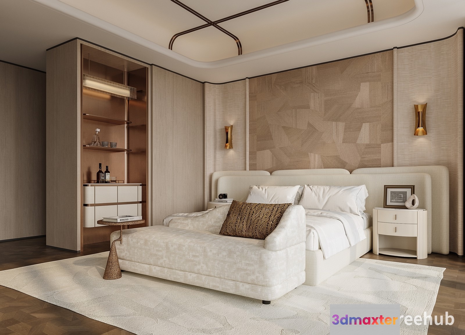 Cozy Bedroom 3D Model - 8673 - VRAY Render