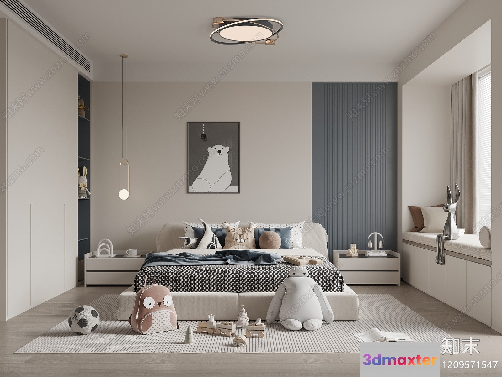 Cozy Children'S Bedroom 3D Model - 4796 - VRAY Render