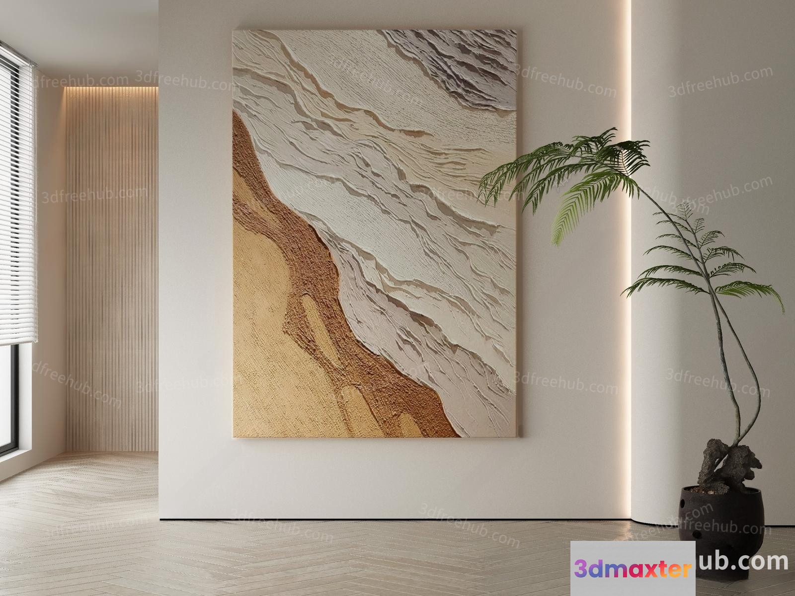 Modern Art Piece 3D Model - 22602 - VRAY Render