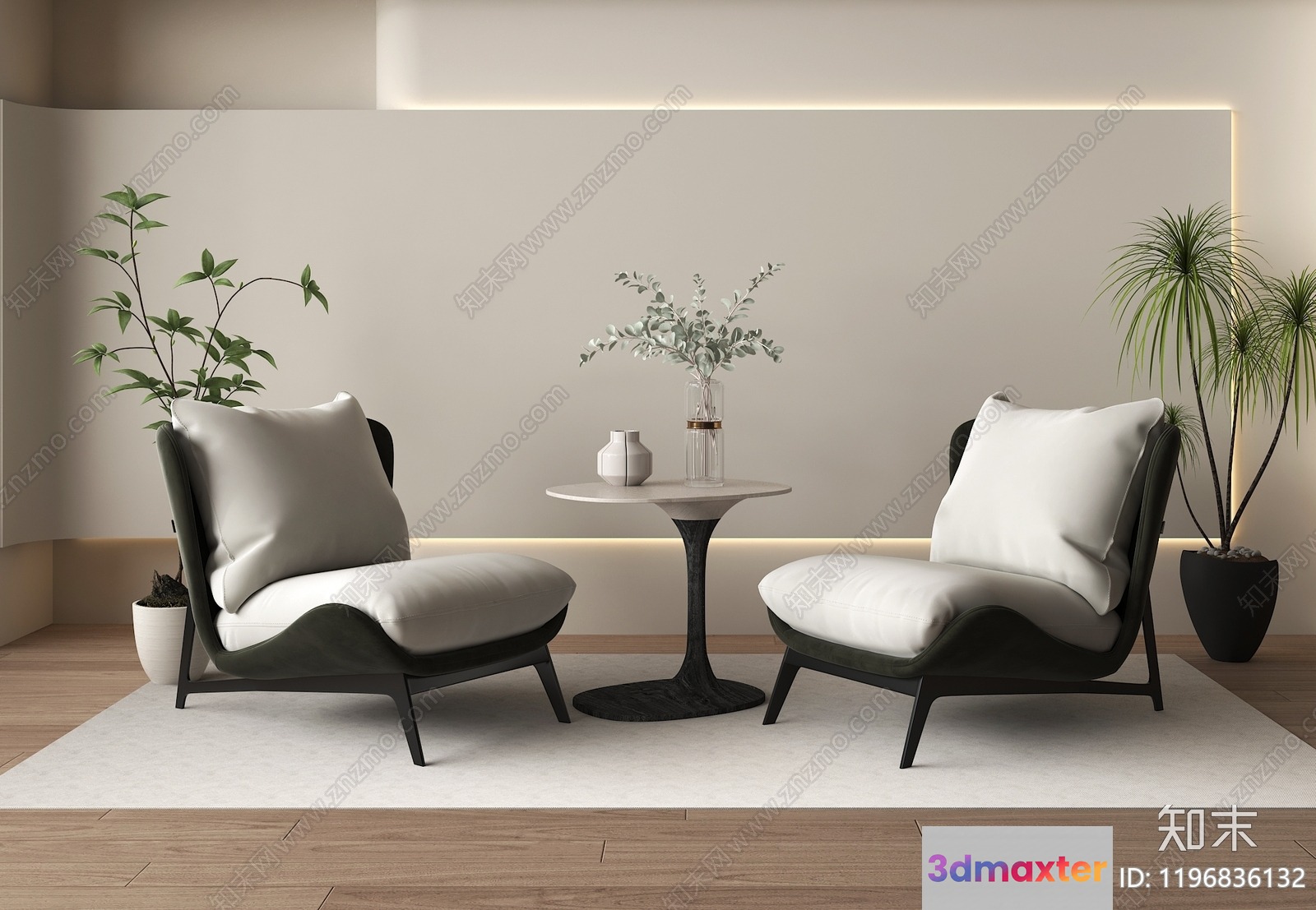 Cozy Living Room 3D Model - 11082 - VRAY Render