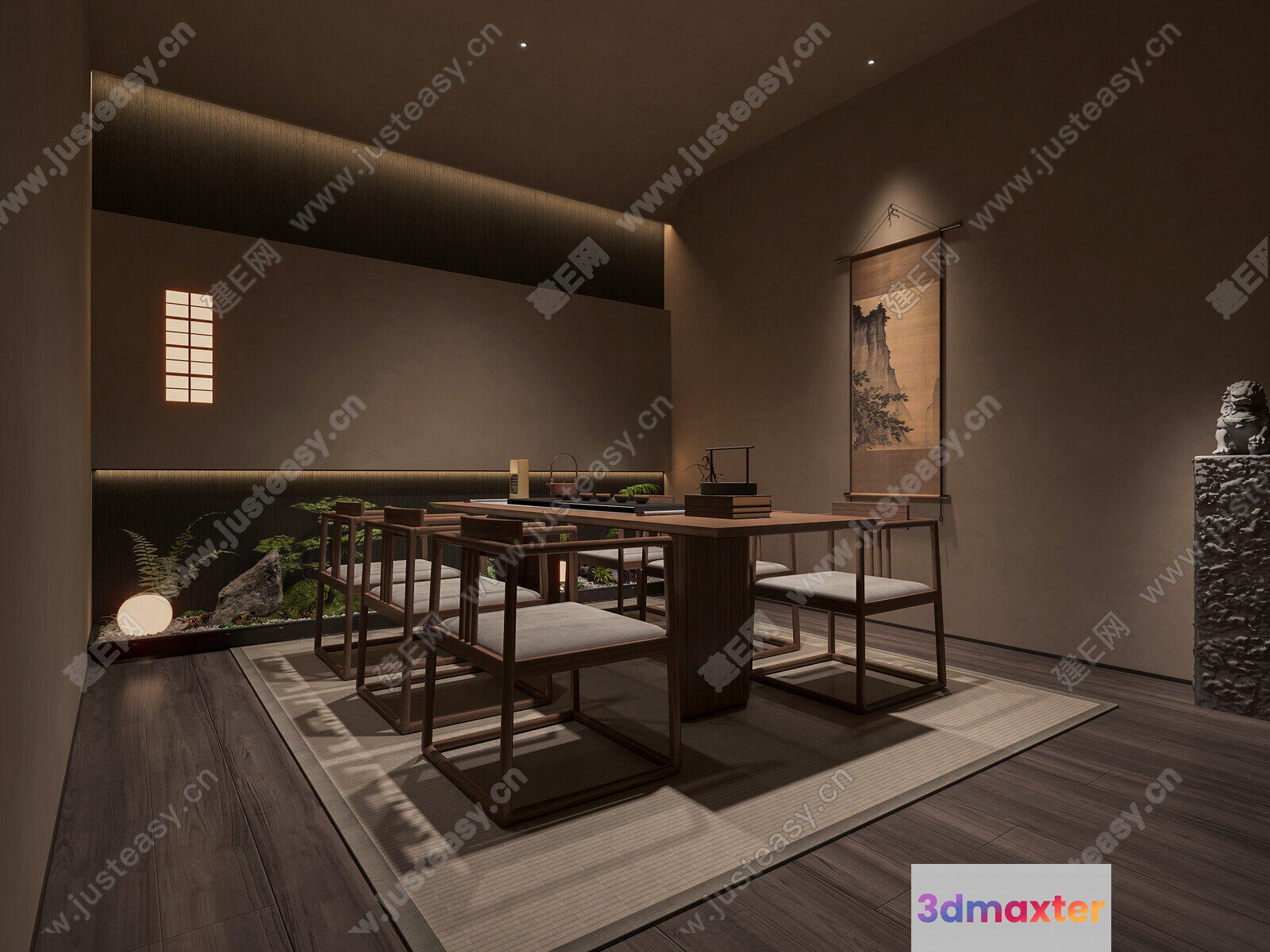 Modern Dining Room 3D Model - 10350 - VRAY Render