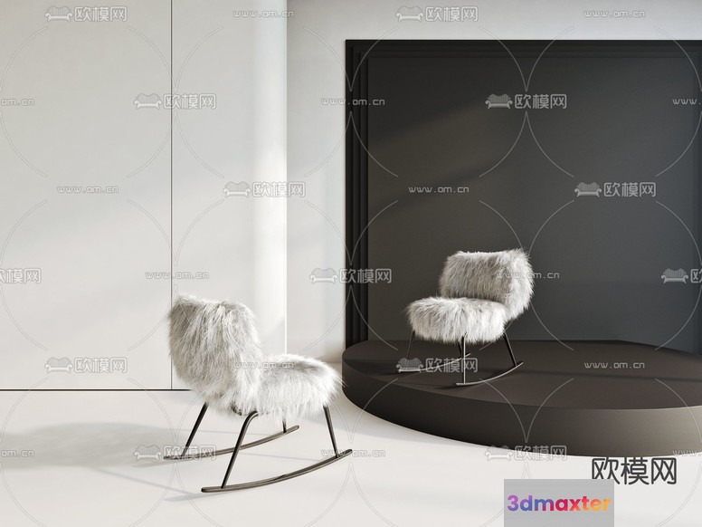 Modern Rocking Chair 3D Model - 21052 - VRAY Render