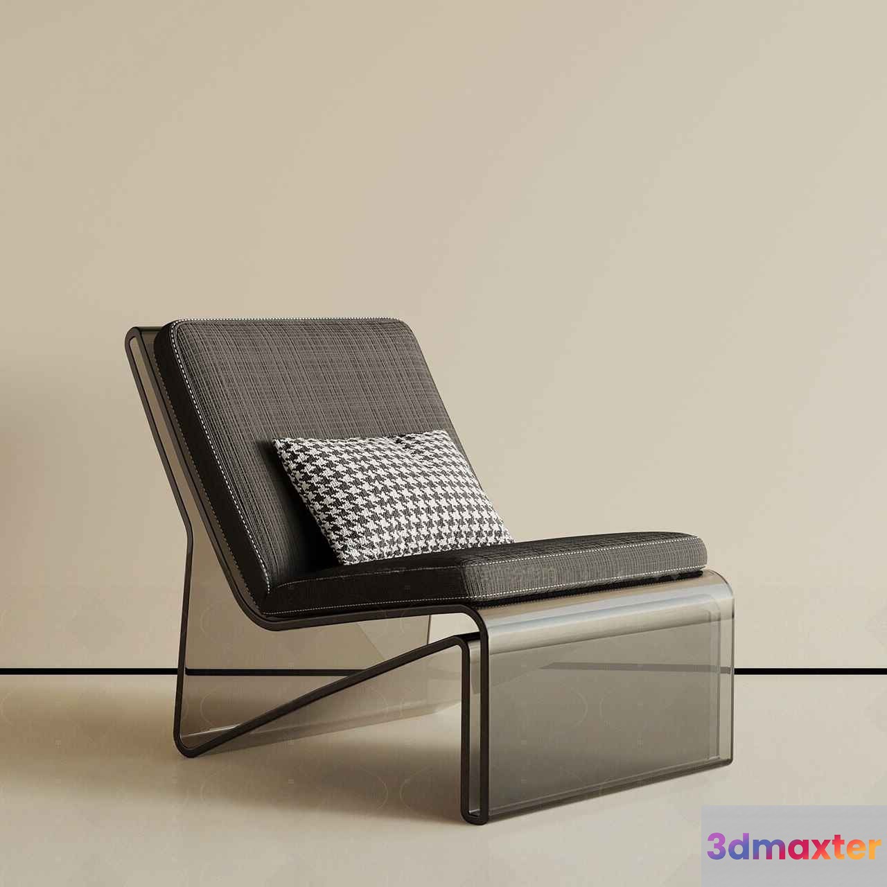 Modern Clear Chair 3D Model - 8407 - VRAY Render