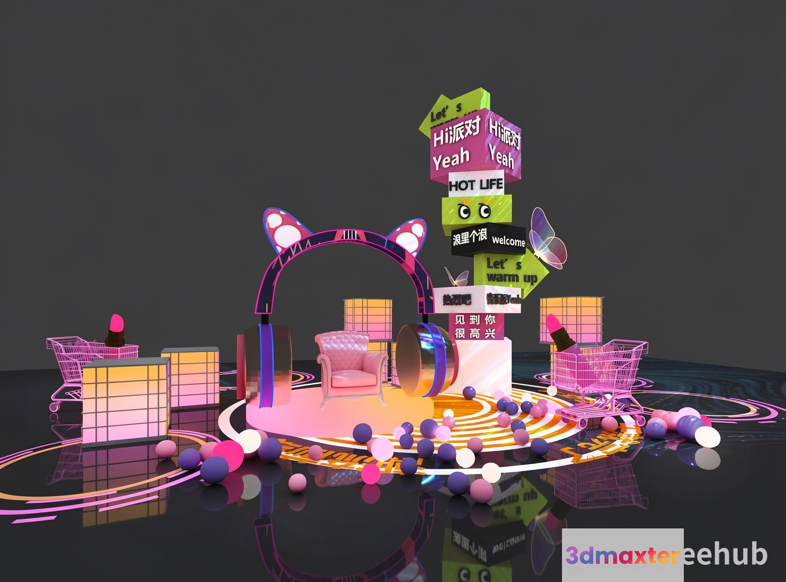 3Dfreehub 3D Model - 22025 - VRAY Render