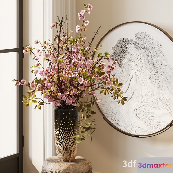 A Vase Of Flowers 3D Model - 22053 - VRAY Render