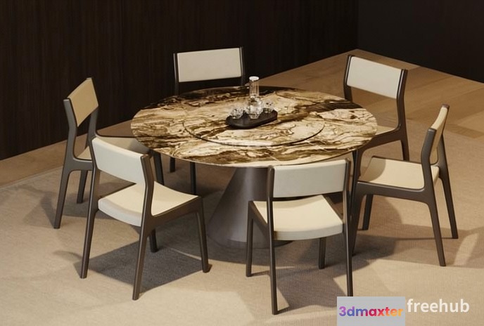 Modern Dining Room 3D Model - 19224 - VRAY Render