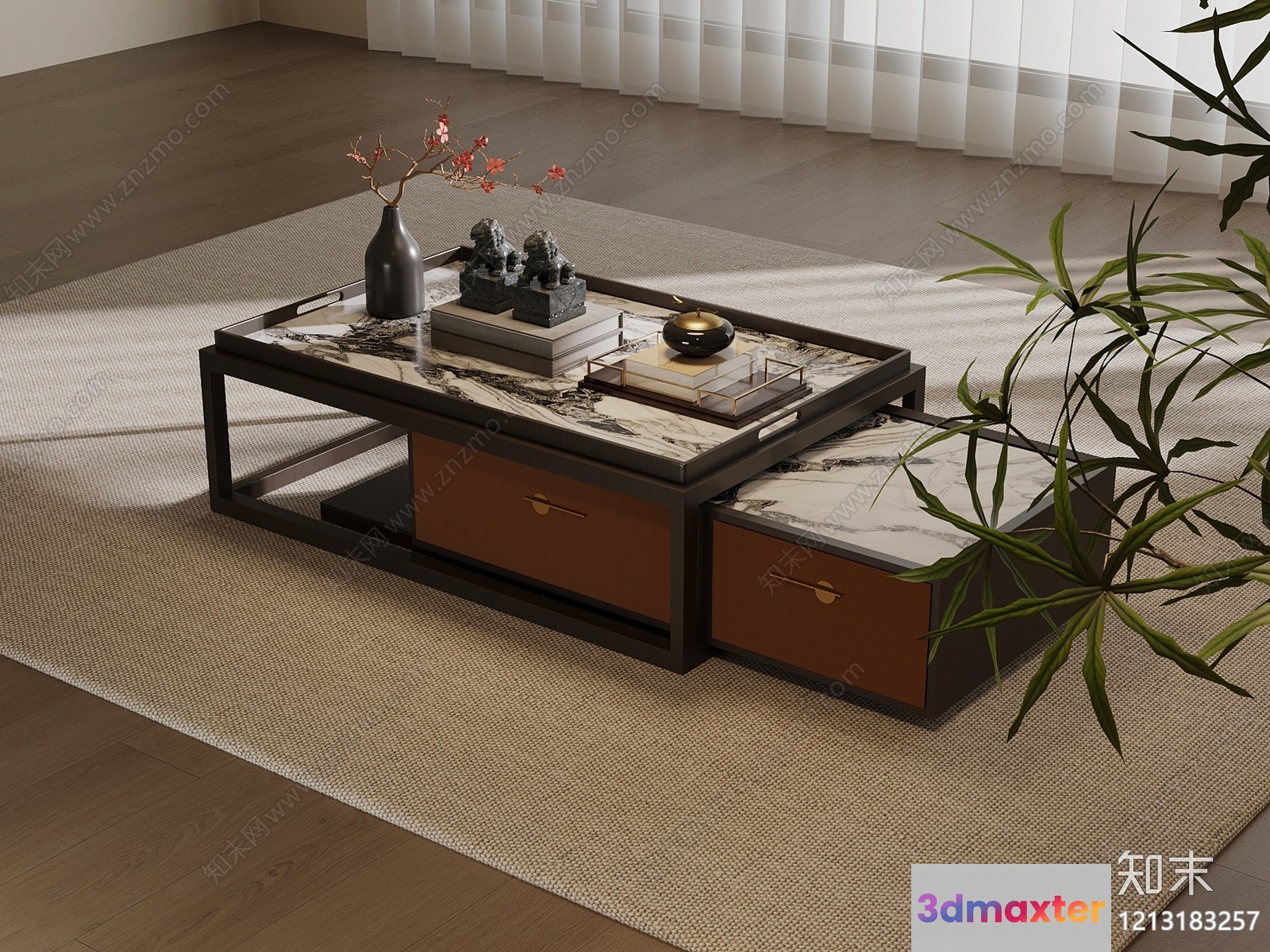 Modern Living Room 3D Model - 16639 - VRAY Render