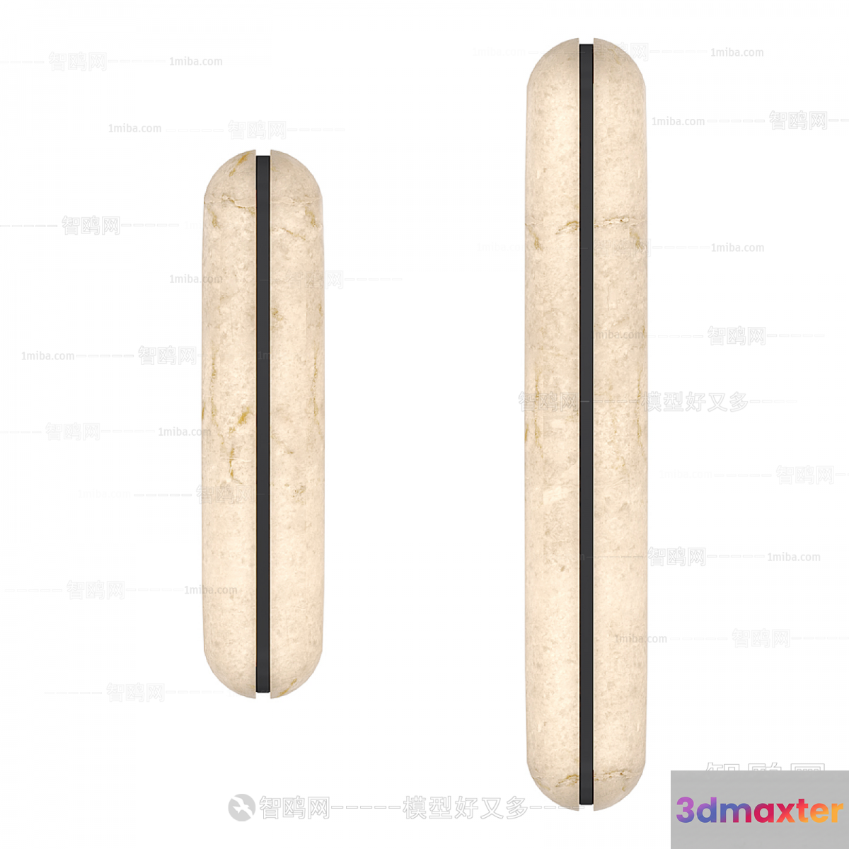 A Pair Of Door Handles 3D Model - 10465 - CORONA Render