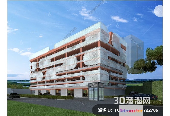 3D Building Model 3D Model - 9144 - VRAY Render