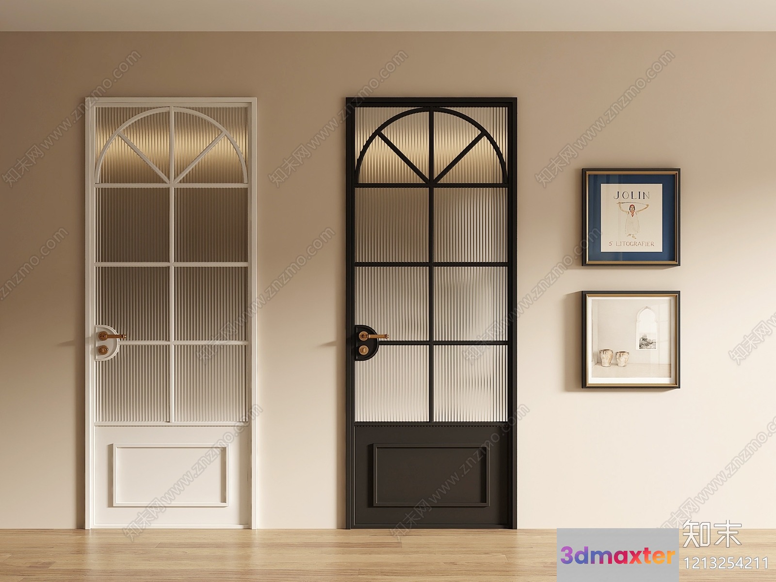 Classic Interior Door 3D Model - 6712 - VRAY Render