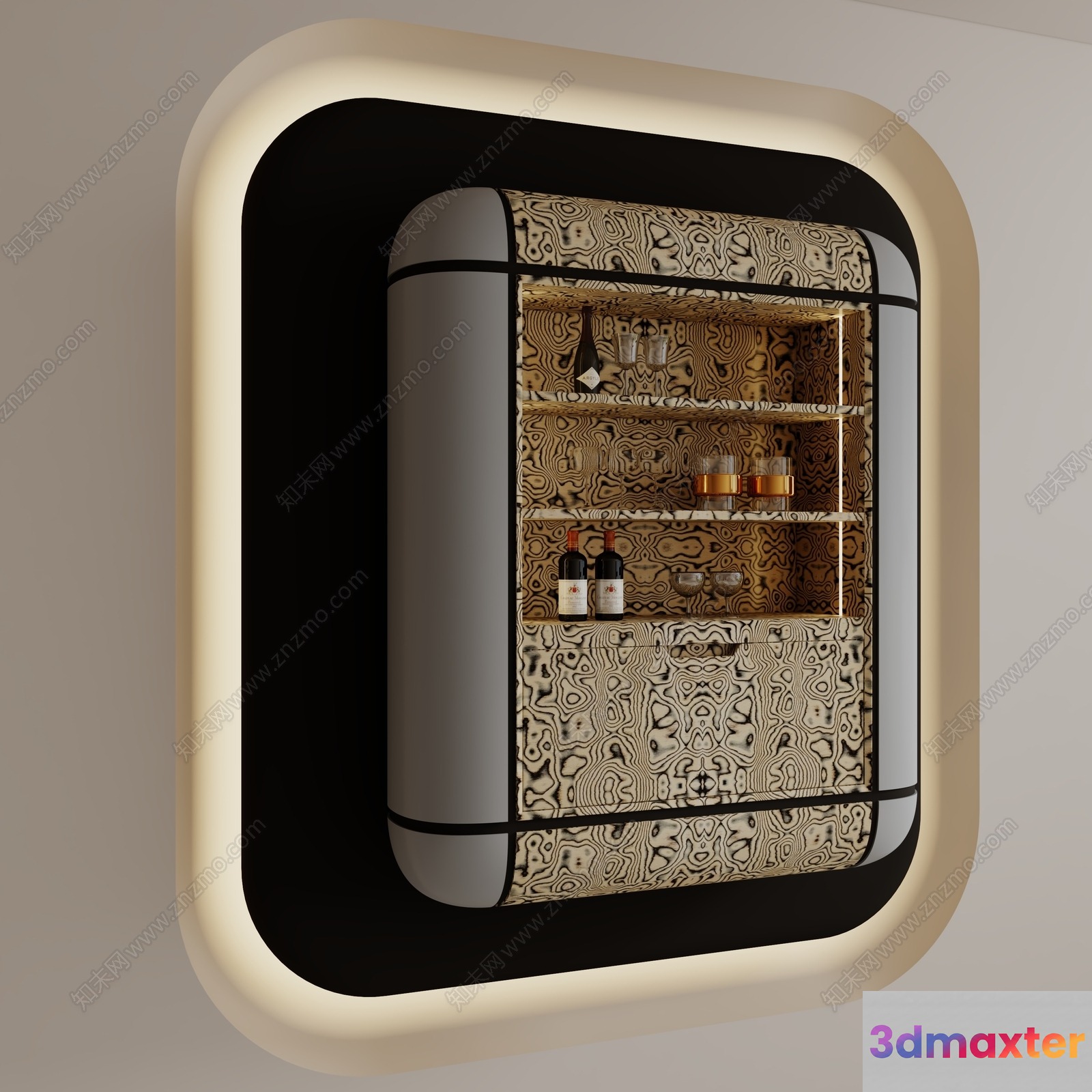 Modern Bar With A Light Fixture 3D Model - 7899 - VRAY Render