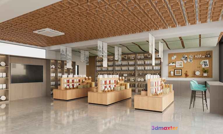 Modern Retail Store 3D Model - 2063 - CORONA Render