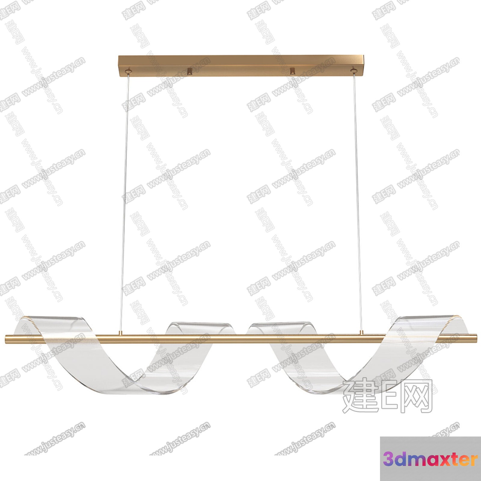 Gold Light Fixture 3D Model - 5728 - VRAY Render