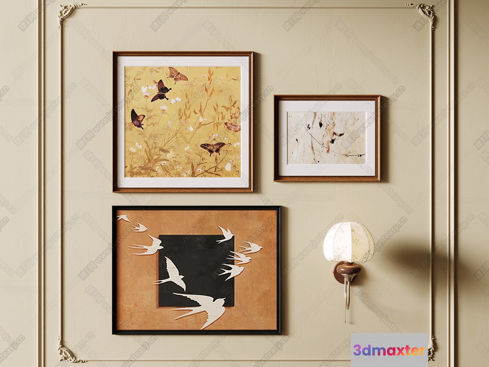 Artwork On The Wall 3D Model - 4028 - VRAY Render