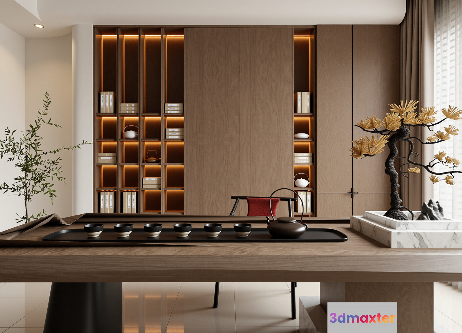 Modern Office Space 3D Model - 16844 - VRAY Render