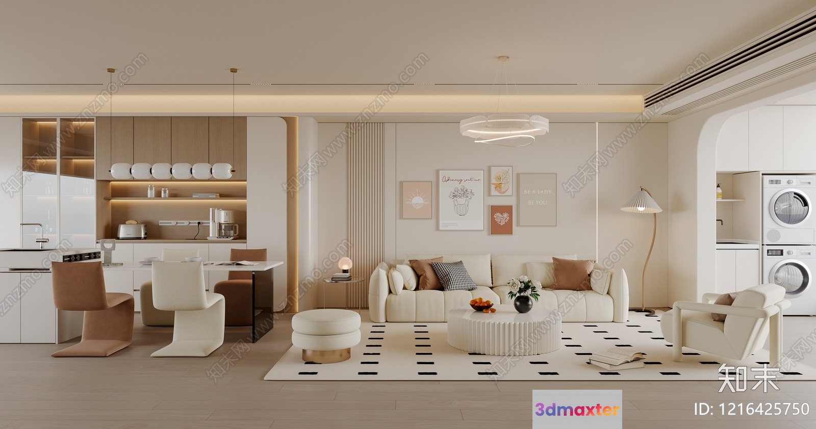 Modern Living Room 3D Model - 15795 - VRAY Render