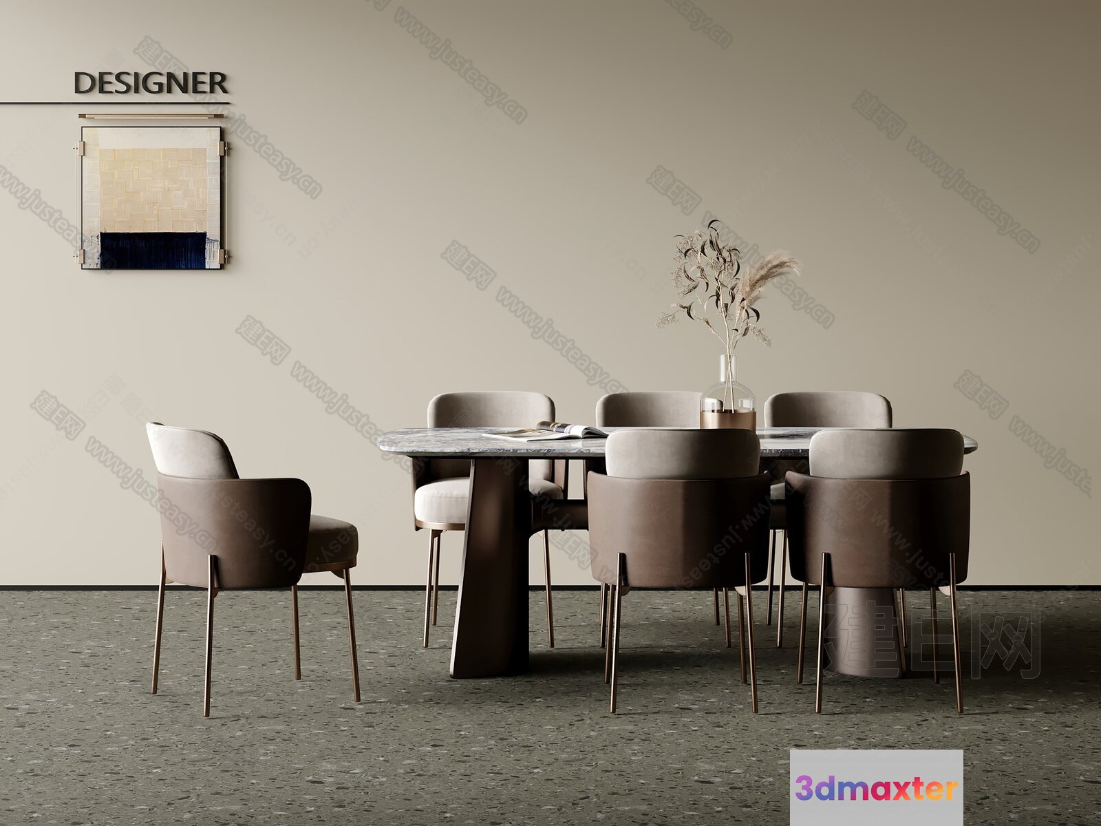 Modern Dining Room 3D Model - 15317 - CORONA Render