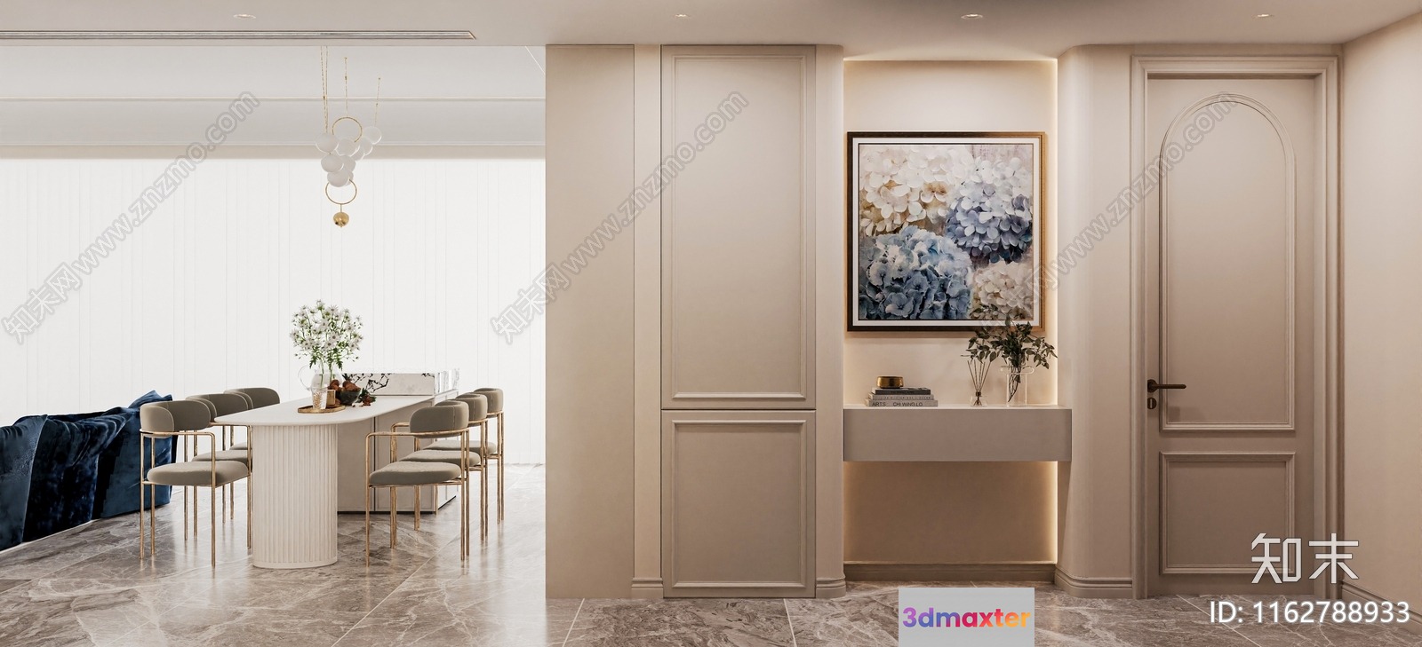 Modern Dining Room 3D Model - 15739 - VRAY Render