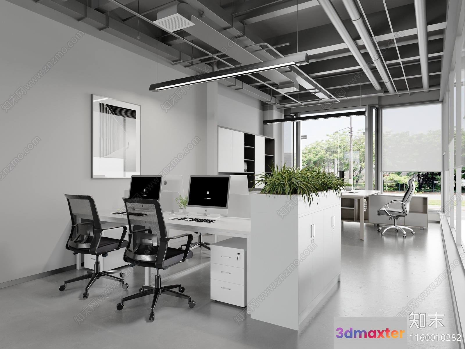 Modern Office Space 3D Model - 14817 - CORONA Render