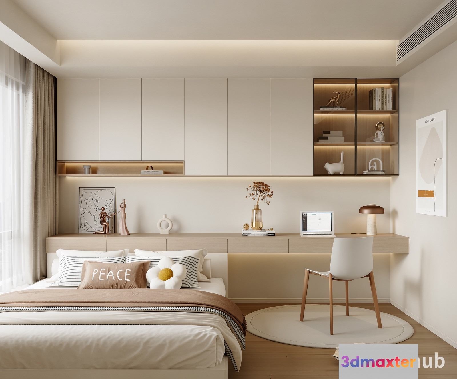 Cozy Bedroom 3D Model - 22033 - VRAY Render