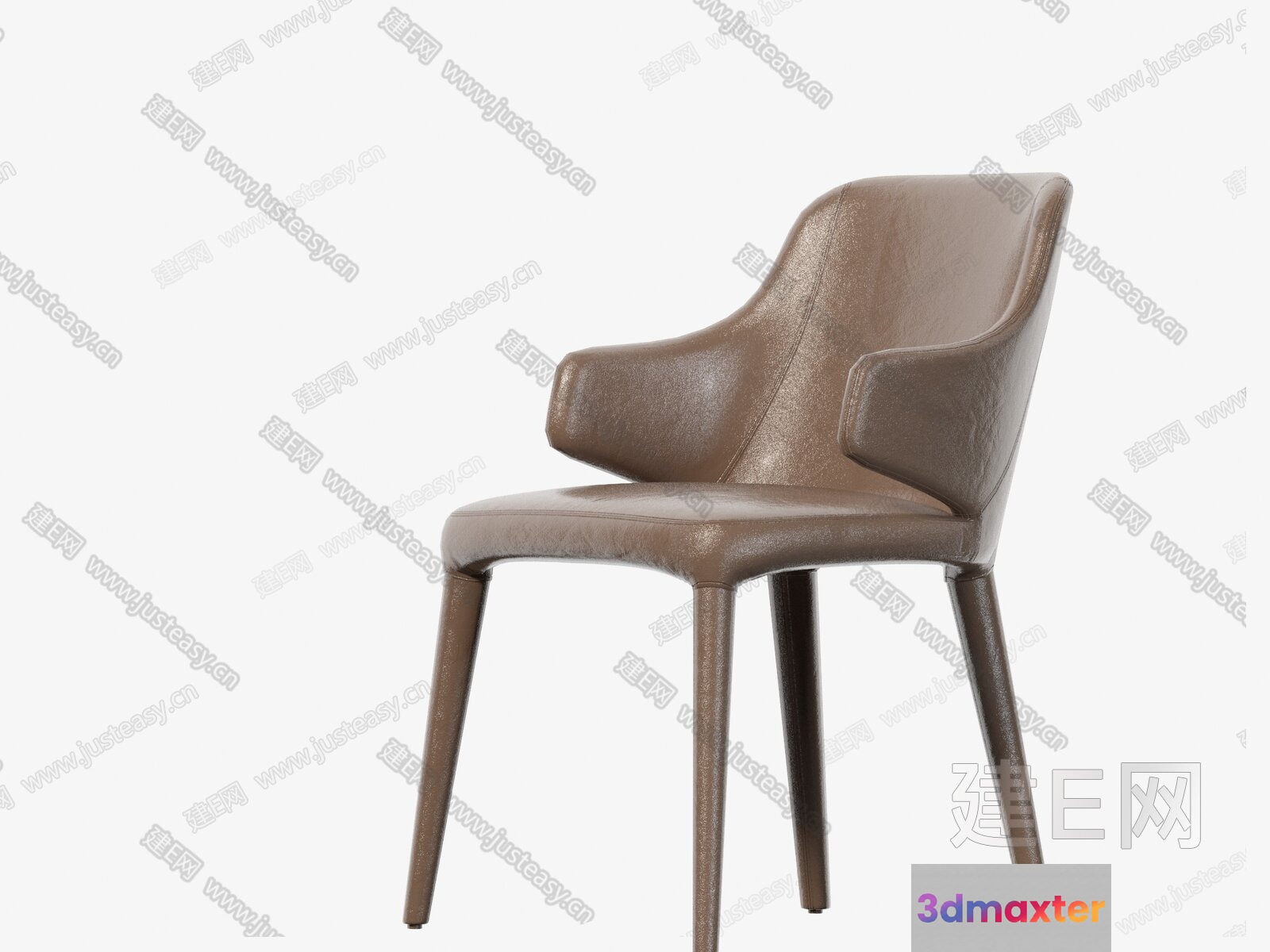 Brown Leather Chair 3D Model - 8336 - VRAY Render