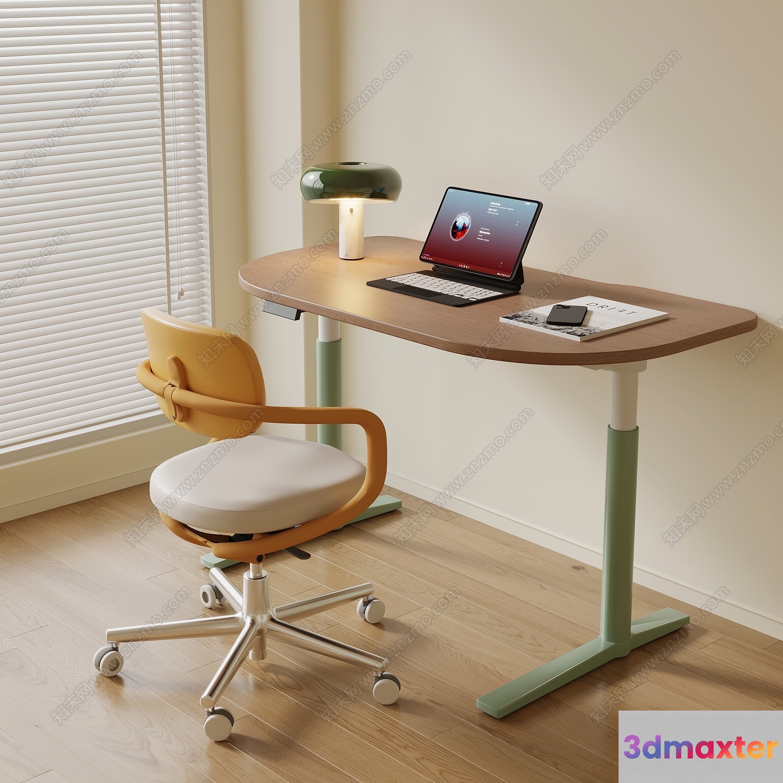 Modern Home Office 3D Model - 11967 - VRAY Render