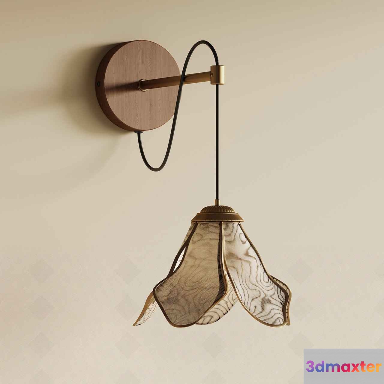Gold Light Fixture 3D Model - 10160 - VRAY Render