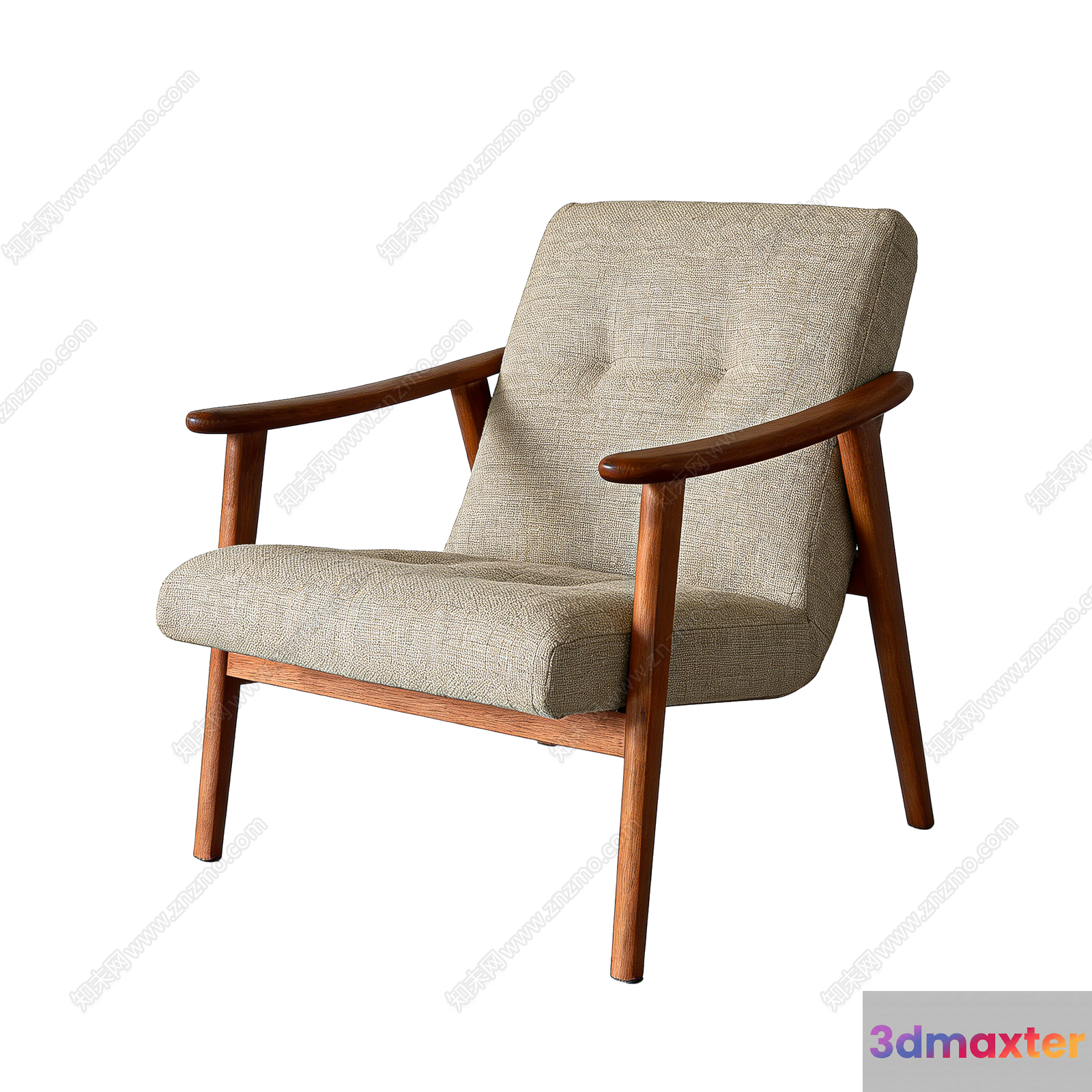 Wooden Armchair 3D Model - 2992 - VRAY Render