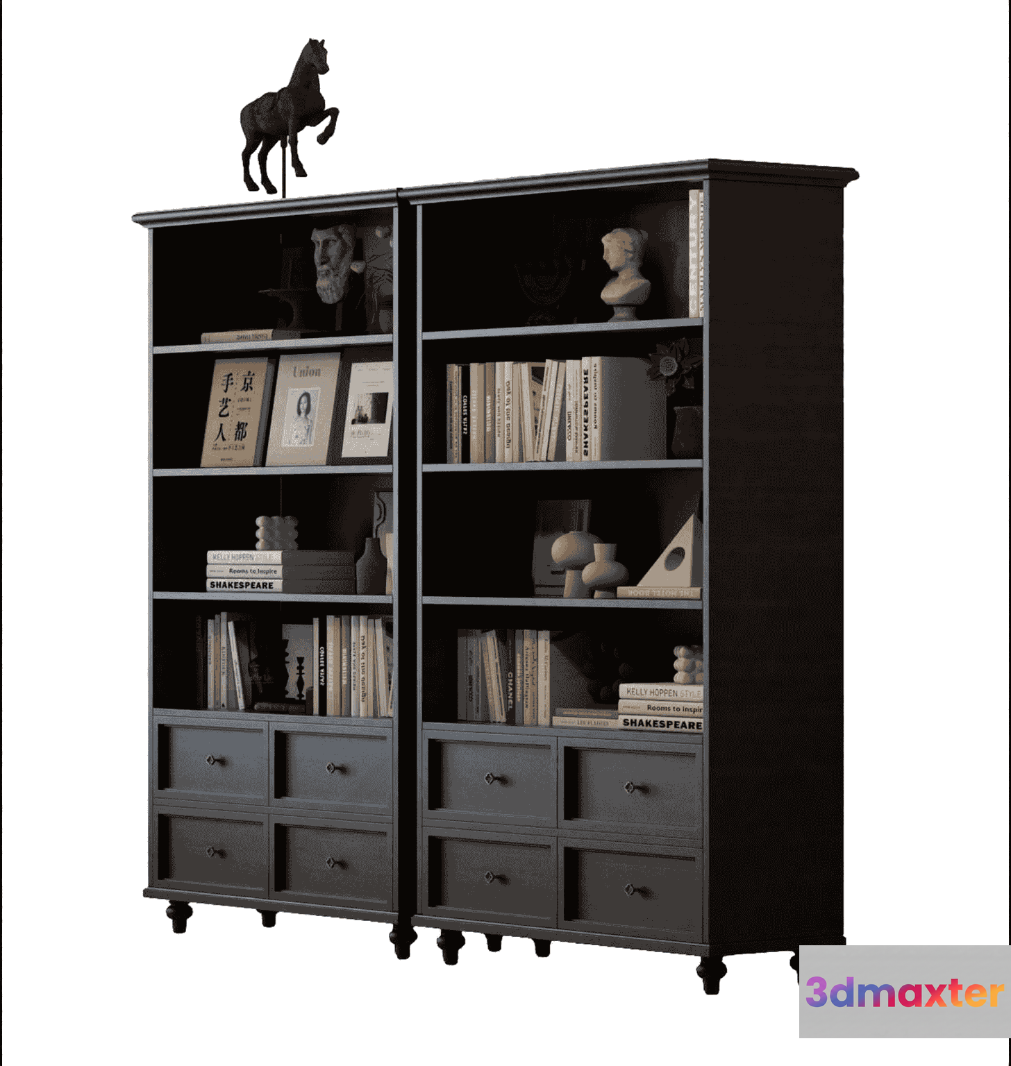 A Bookshelf 3D Model - 15609 - VRAY Render