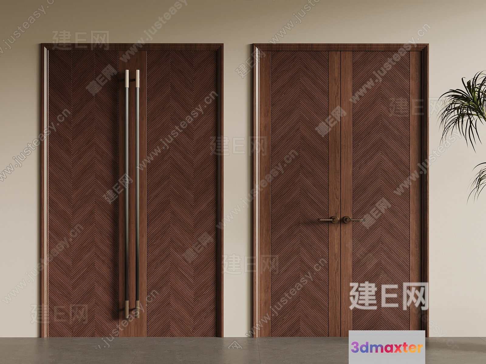 Wooden Doors 3D Model - 1503 - VRAY Render