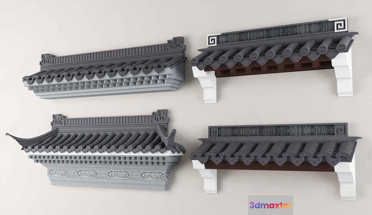 Traditional Chinese Roofing 3D Model - 3214 - VRAY Render
