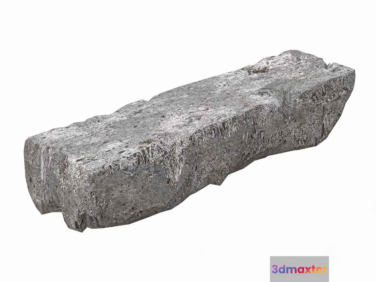 A Rough Grey Stone 3D Model - 13982 - VRAY Render