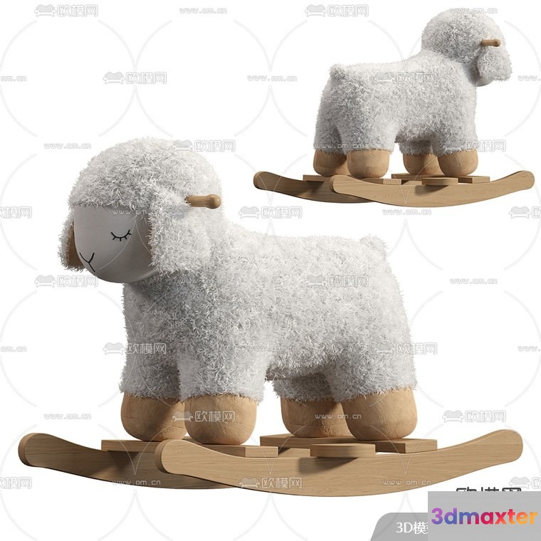 A Rocking Sheep Toy 3D Model - 7331 - VRAY Render