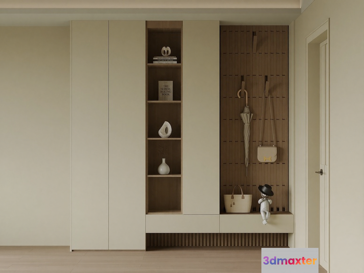 Modern Minimalist Shelf 3D Model - 13992 - VRAY Render