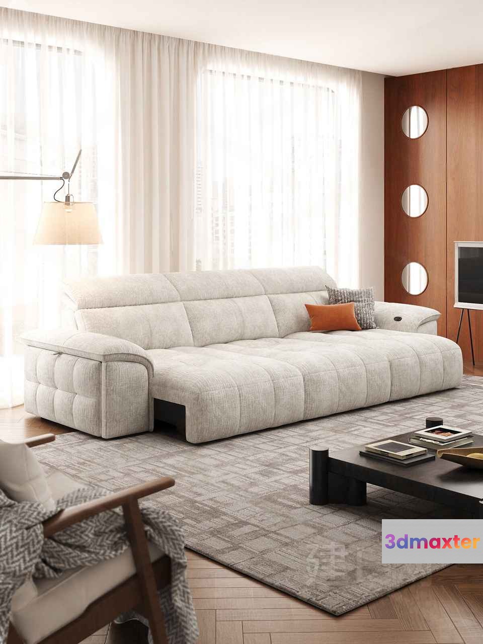 Modern Living Room 3D Model - 3642 - CORONA Render