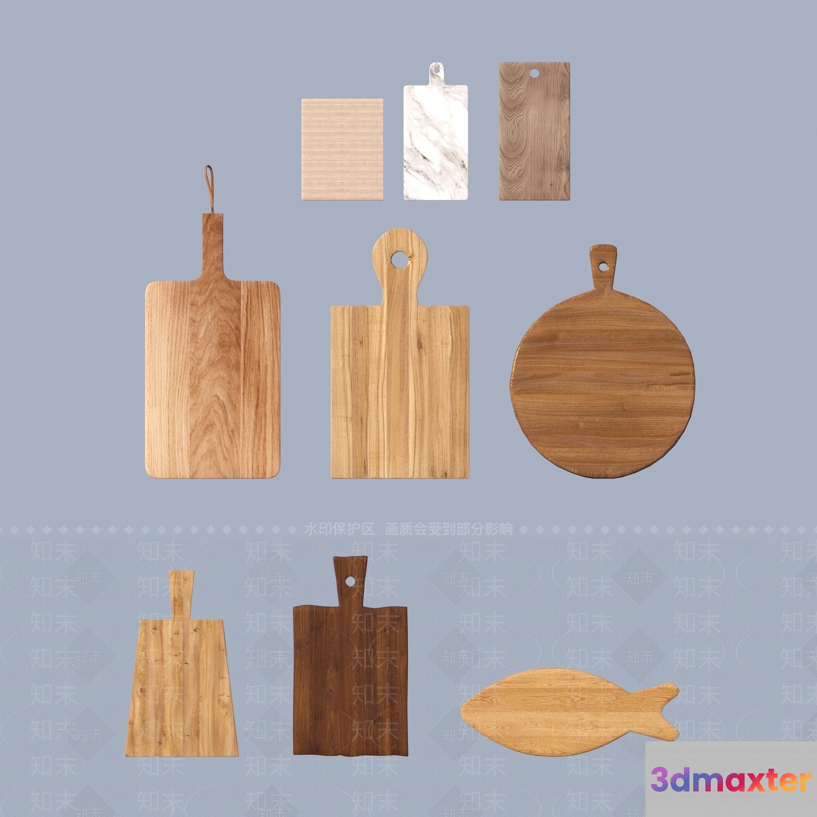 Wooden Cutting Boards 3D Model - 10153 - VRAY Render