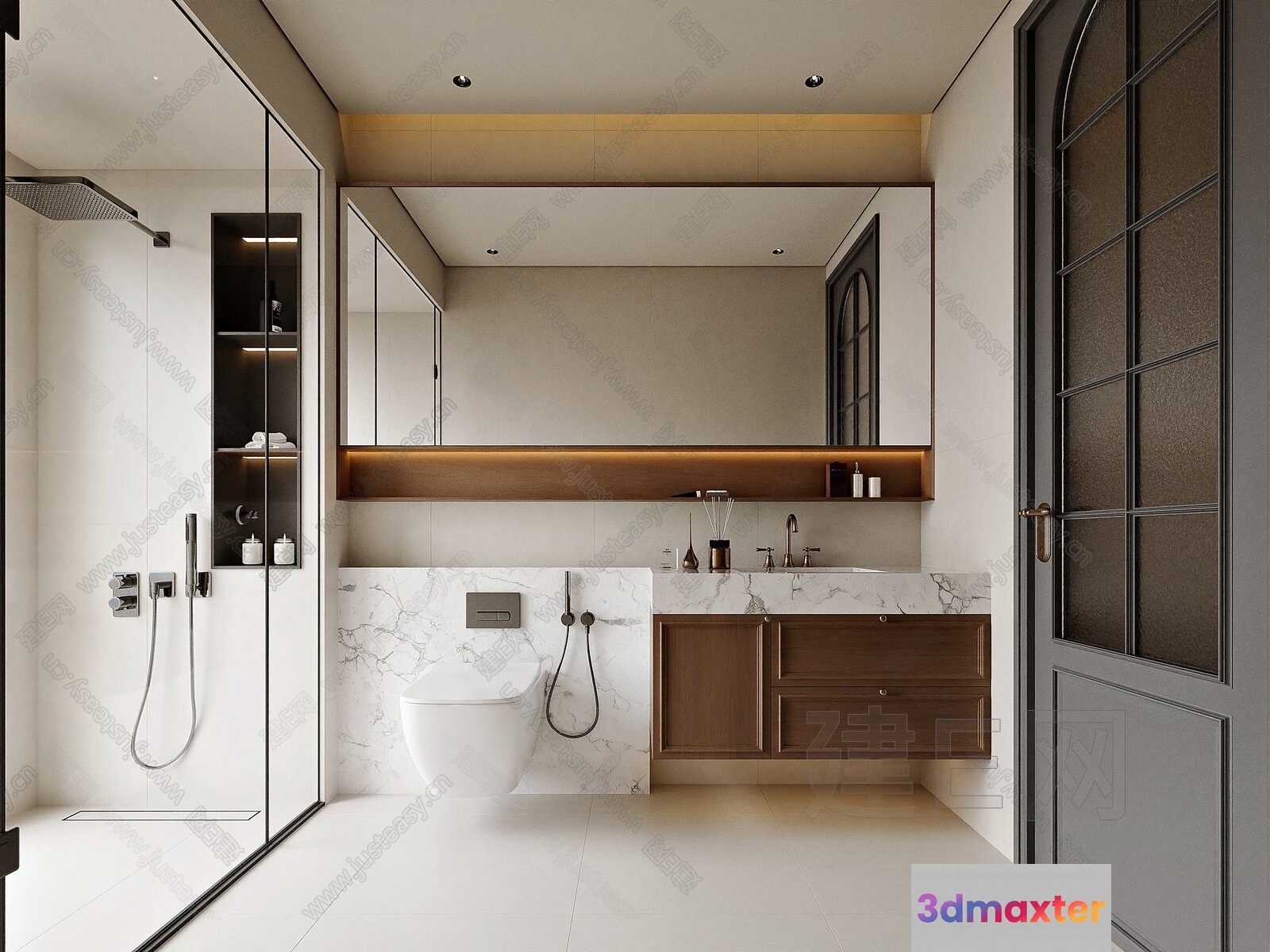 A Modern Bathroom 3D Model - 9428 - VRAY Render