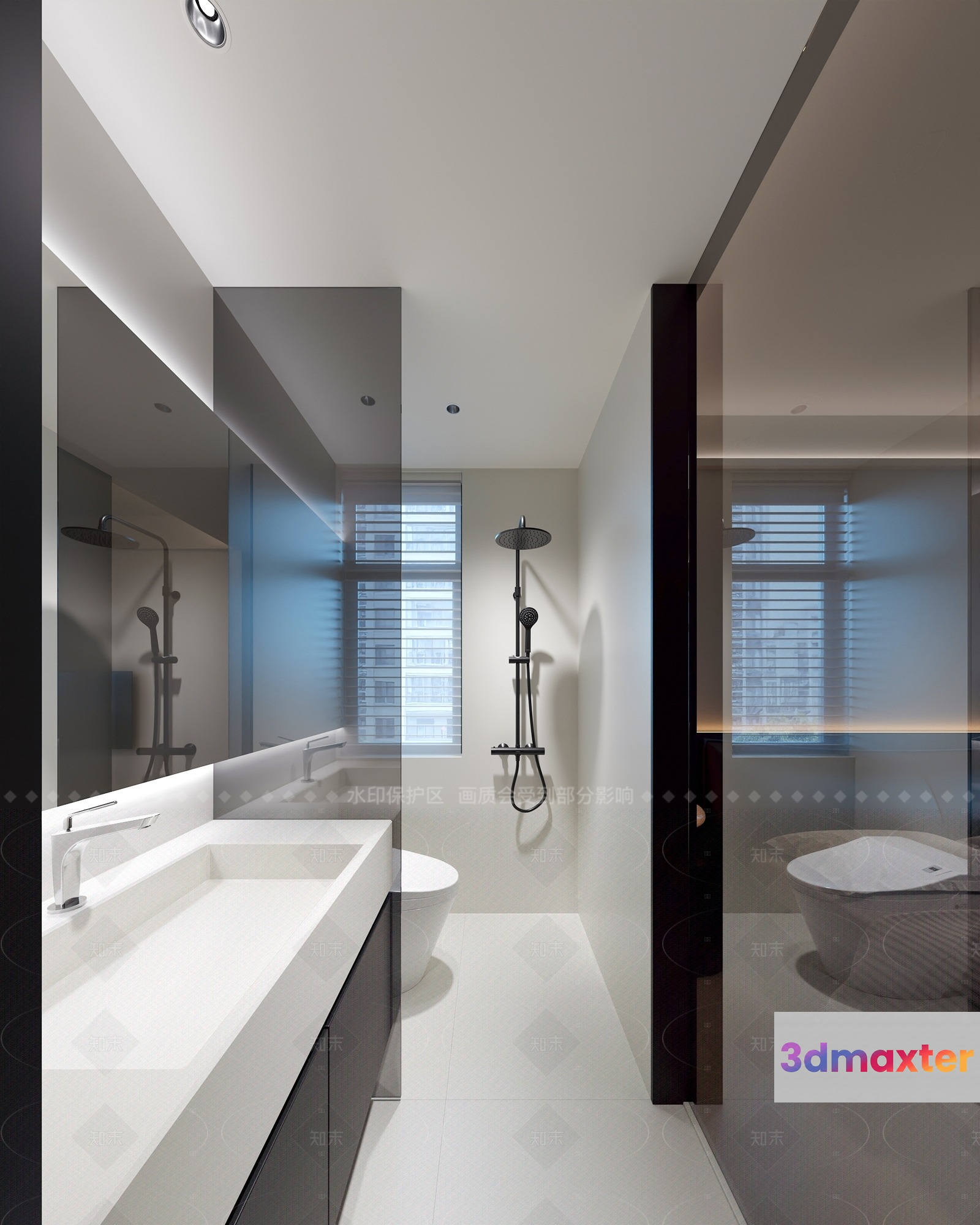Modern Bathroom 3D Model - 16626 - VRAY Render