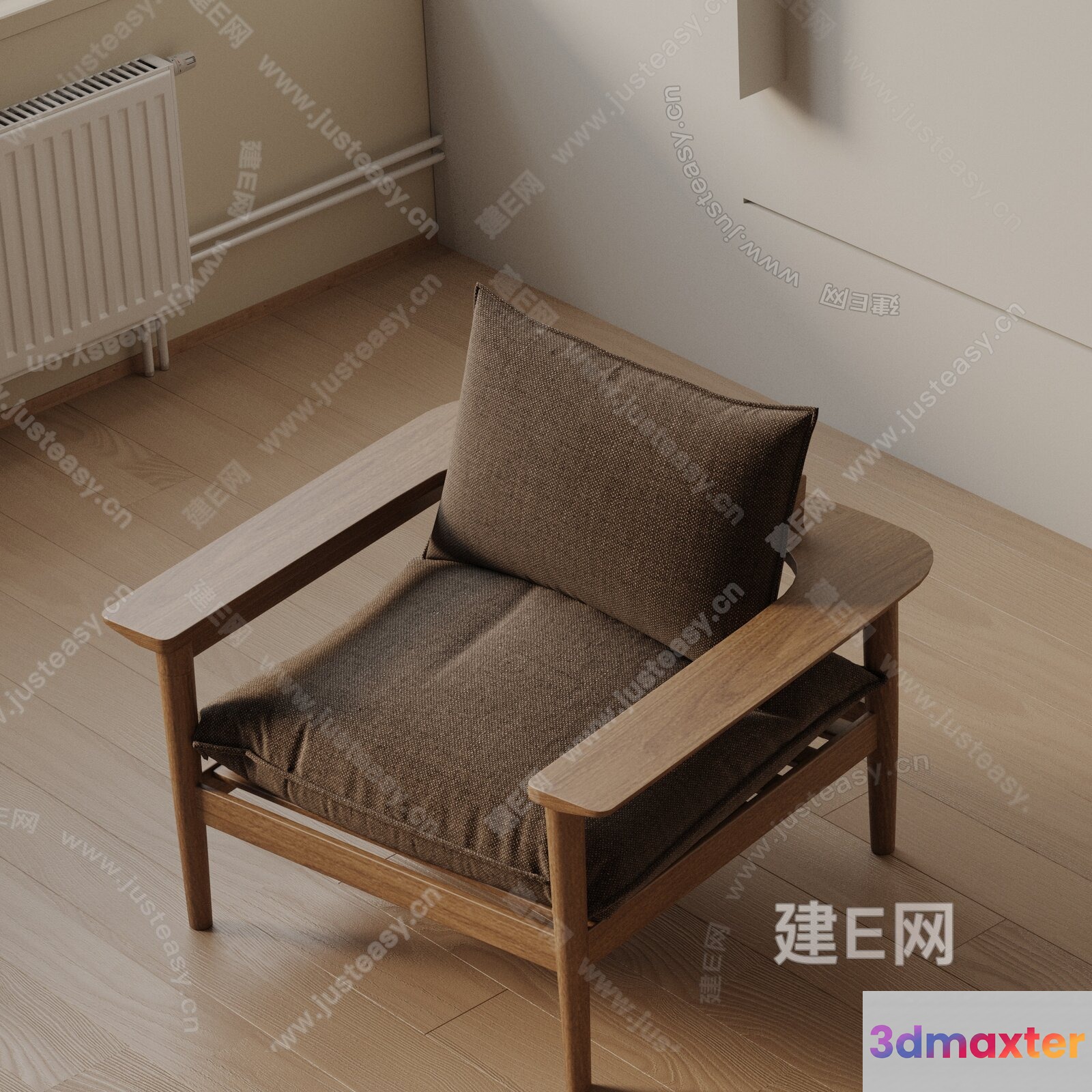 Wooden Armchair 3D Model - 12228 - VRAY Render