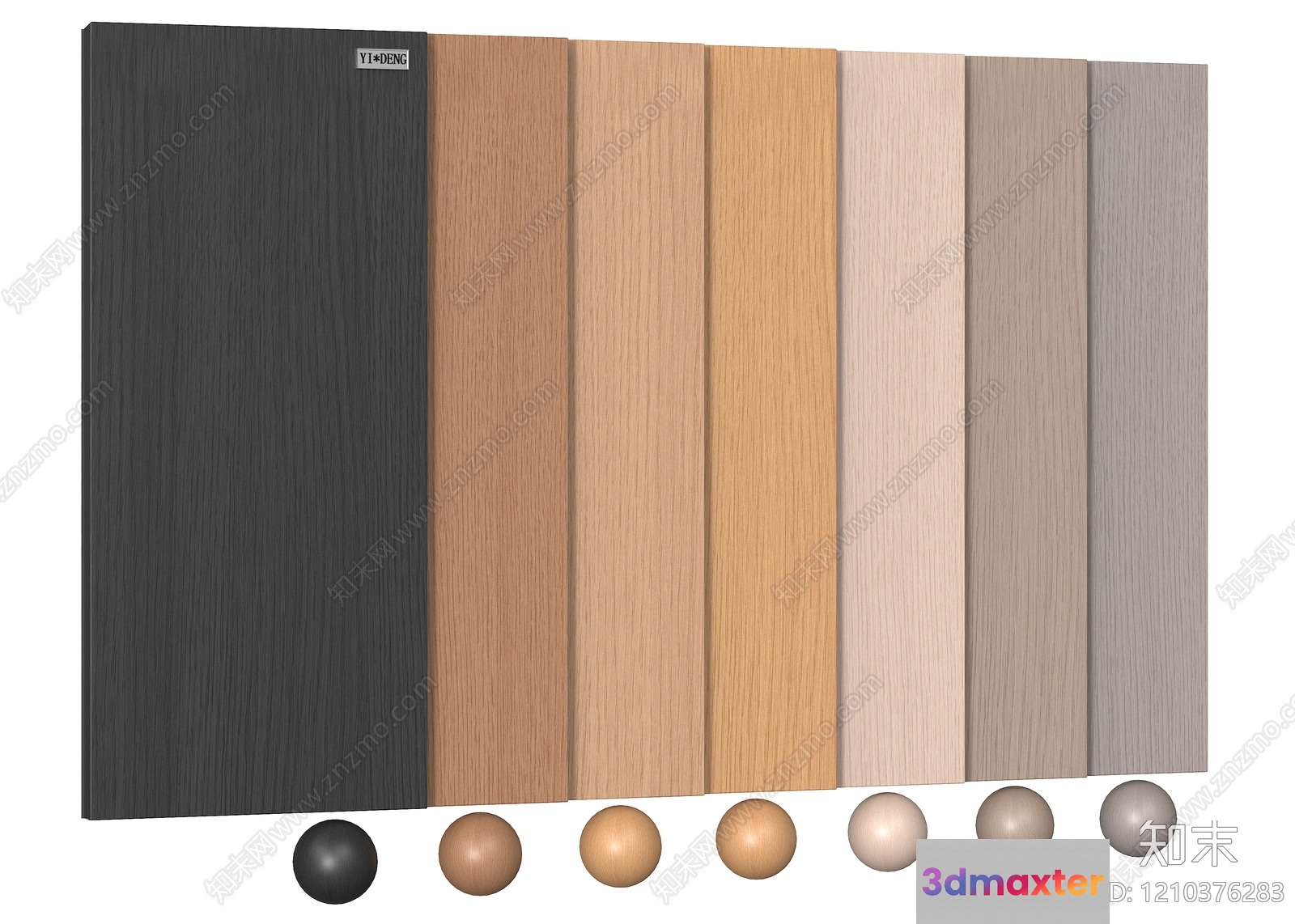 Wooden Color Palette 3D Model - 21673 - VRAY Render