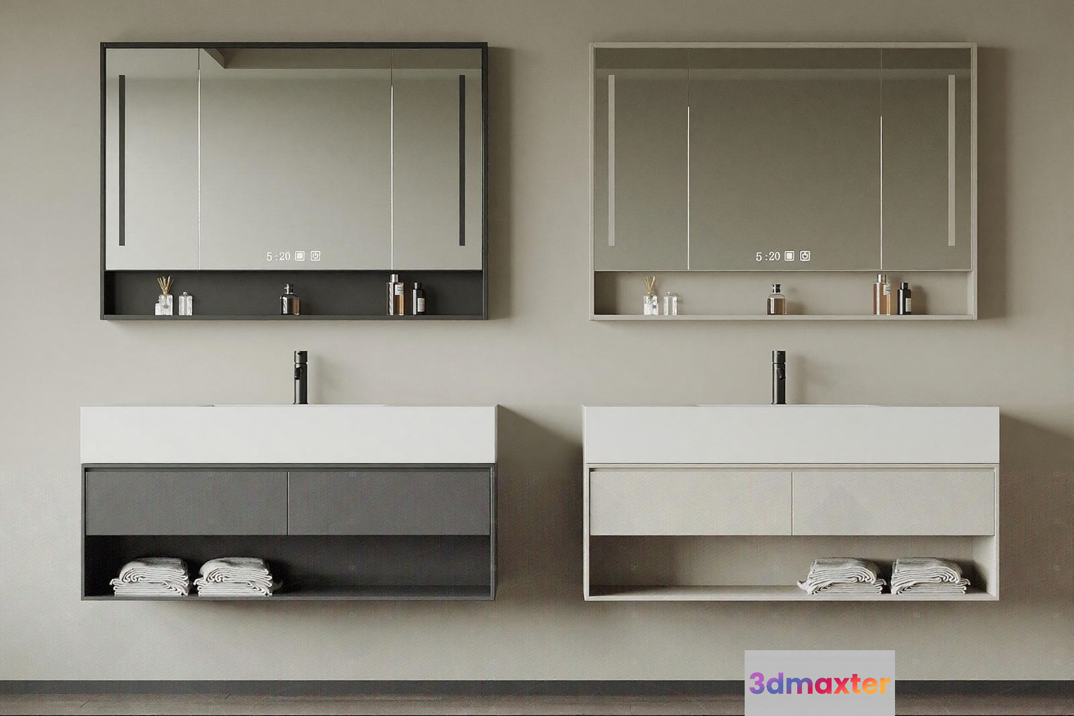 Modern Bathroom Vanity 3D Model - 21824 - VRAY Render