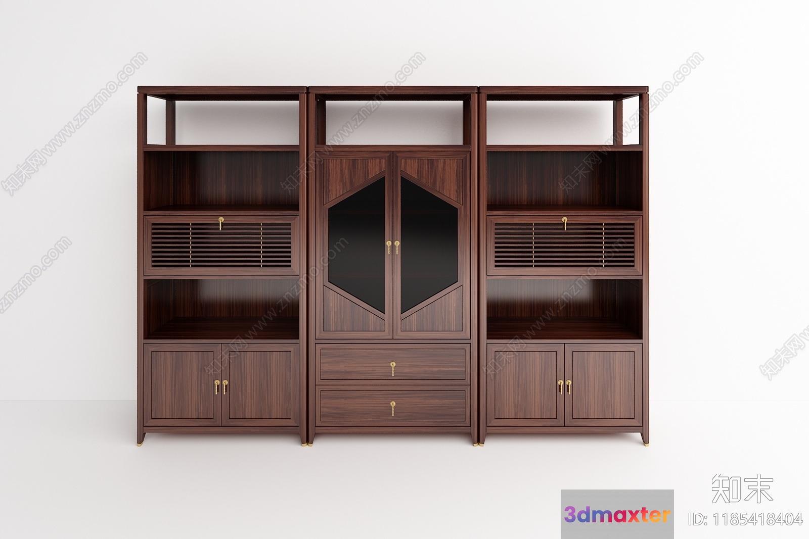 A Wooden Cabinet 3D Model - 5087 - VRAY Render