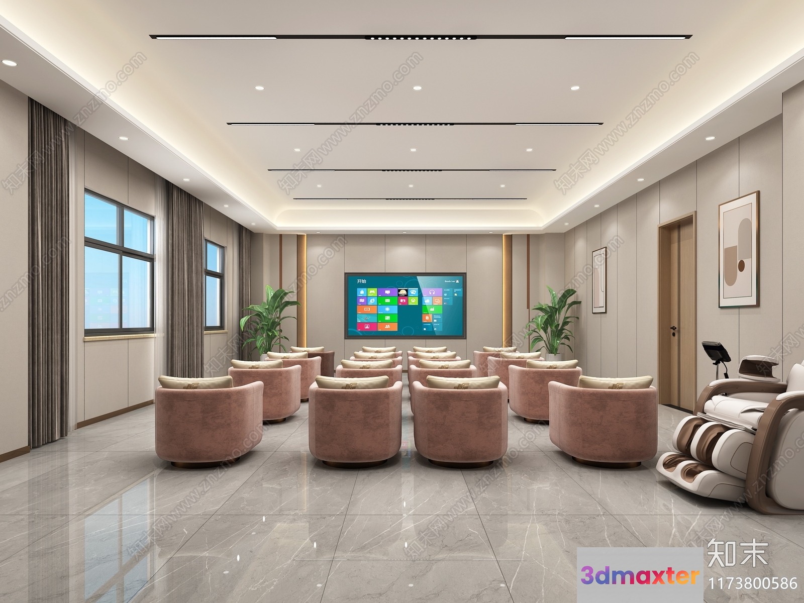 Modern Entertainment Room 3D Model - 22778 - VRAY Render