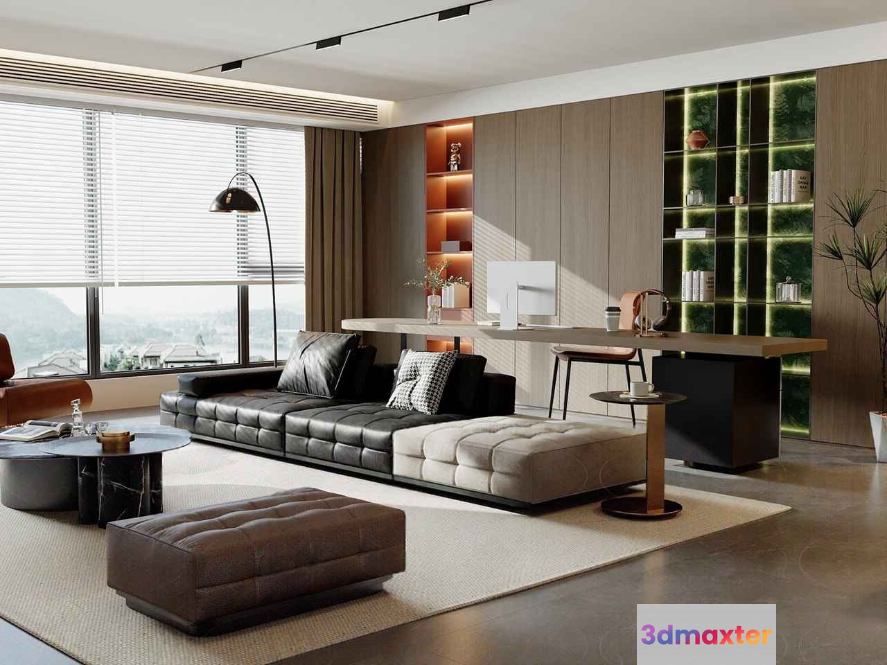 Modern Living Room 3D Model - 3765 - VRAY Render