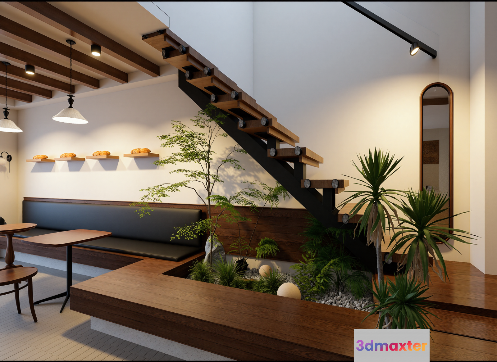 Modern Indoor Garden 3D Model - 7913 - VRAY Render