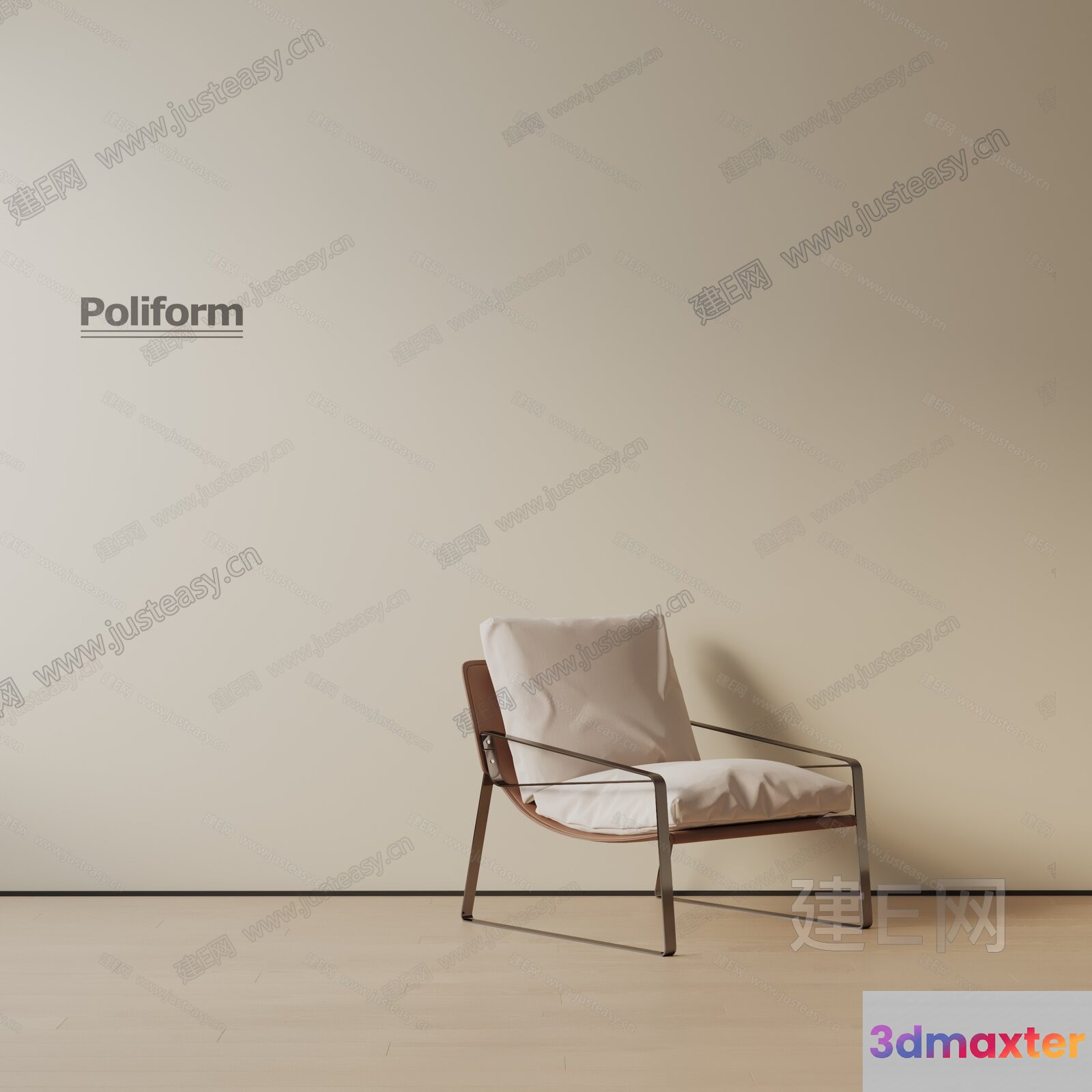 Modern Minimalist Chair 3D Model - 1256 - VRAY Render