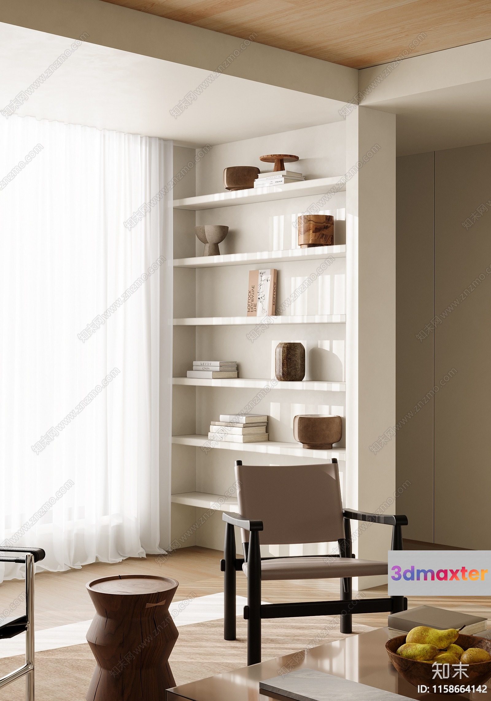 Modern Minimalist Shelf 3D Model - 1146 - CORONA Render